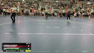 90 lbs Cons. Round 1 - Pierson Braithwait, CWO vs Landon Mathews, MWC Wrestling Academy