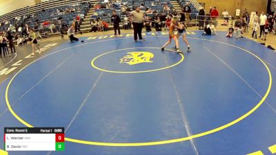 12U Boys - 82 lbs Cons. Round 5 - Levi Werner, Askren Wrestling Academy vs Bennett Davis, Pinnacle Wrestling Club