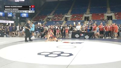 110 lbs Cons. Sub-rd Of 16 - Kenna Kleinschmidt, Indiana vs Madisyn Mikels, Indiana