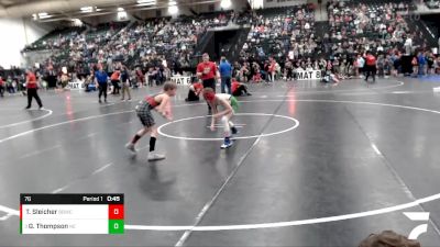 76 lbs Cons. Round 2 - Gunner Thompson, Nebraska Elite vs Thad Sleicher, Broken Bow Wrestling Club