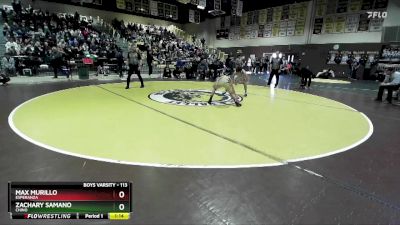 113 lbs Semifinal - Zachary Samano, Chino vs Max Murillo, Esperanza