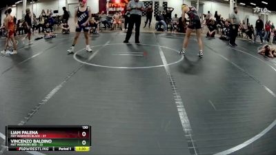 130 lbs Semis (4 Team) - Liam Palena, Mat Warriors Black vs Vincenzo Baldino, Mat Warriors Red