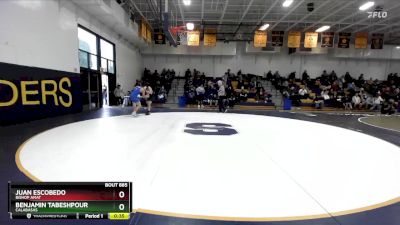 175 lbs Cons. Round 2 - Juan Escobedo, Bishop Amat vs Benjamin Tabeshpour, Calabasas