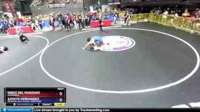 170 lbs Cons. Round 2 - Diego Del Manzano, California vs Eathyn Hernandez, Atwater High School Wrestling