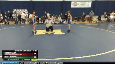 92-98 lbs Round 2 - Cooper Just, Timberline Youth Wrestling vs Miles Jensen, Timberline Youth Wrestling