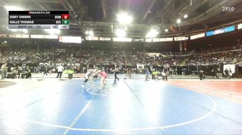 125 lbs Cons. Round 2 - Zoey Owens, Mountain Home vs Halle Thomas, Skyline