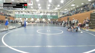 120 lbs Cons. Round 5 - Zephyr Aubuchon, Carlsbad vs Diego Cortes, Rancho Bernardo