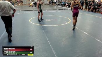 119 lbs Round 4: 10:30am Sat. - Kade Harmon, Colony High School vs Joan Orense, Dimond