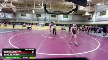 130 lbs Quarterfinal - Madeline Thorpe, Thunder Wrestling Club vs Caydence Watters, Windy City Wrestlers