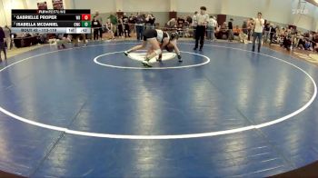 113-119 lbs Quarterfinal - Gabrielle Proper, Wild Buffalo vs Isabella Mcdaniel, Osprey Wrestling Club