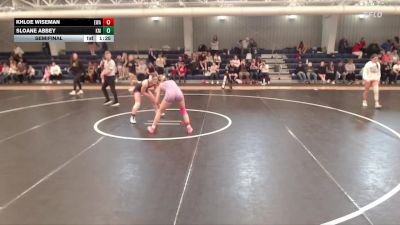 115-126 lbs Semifinal - Sloane Abbey, Kearney Matcats vs Khloe Wiseman, Elevate Wrestling Academy