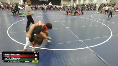 132 lbs Cons. Round 2 - Brady Krueger, Illinois vs Jacob Bergman, Foxfire Wrestling Club