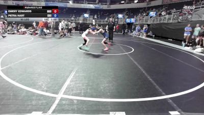 95 lbs Semifinal - Emery Edwards, Missouri Outlaws vs Petra Hart, Chica Tacitos