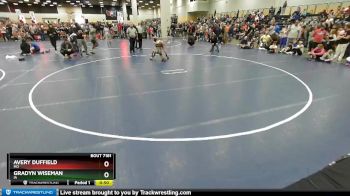 78 lbs Cons. Round 3 - Avery Duffield, MO vs Gradyn Wiseman, IA