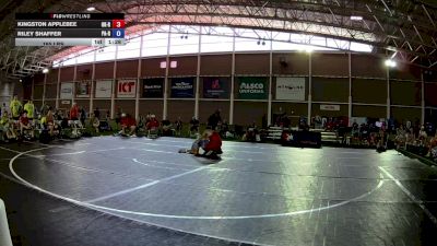 165 lbs Kingston Applebee, Oklahoma Outlaws Red vs Riley Shaffer, Pennsylvania Red