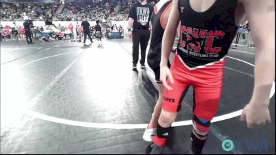 61 lbs Round Of 32 - Hunter Clarke, Claremore Wrestling Club vs Wesley Garza, Sperry Wrestling Club