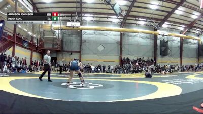 155 lbs Champ. Round 1 - Addison Johnson, Hernando vs Kera Coil, East Liverpool HS