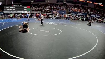 D 3 190 lbs Cons. Round 1 - Gabe Simosa, Haynes Academy vs DAVIS MANUEL, St. Edmund