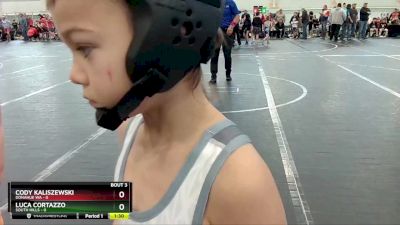 48 lbs Quarterfinals (8 Team) - Luca Cortazzo, South Hills vs Kasey Kaliszewski, Donahue WA