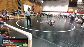 110-120 lbs Semifinal - Hyla King, CY Middle School vs Kiera Big Knife, Lander Middle School