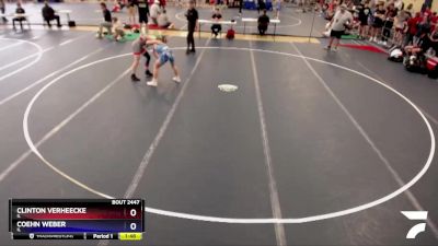 138 lbs Cons. Round 4 - Clinton VerHeecke, IL vs Coehn Weber, IL