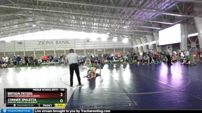 106 lbs Cons. Round 3 - Conner Spaletta, Sublime Wrestling Academy vs Bryson Peters, Black Fox Wrestling Academy