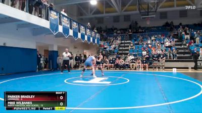 165 lbs Semis & 1st Wb (8 Team) - Mike Wilbanks, North Pontotoc High School vs Parker Bradley, Lewisburg