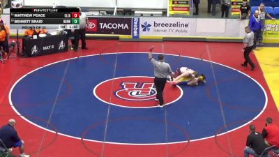 252 lbs Round Of 32 - Matthew Peace, Clearfield vs Bennett Braid, Norwin