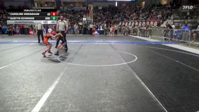 50 lbs Quarterfinal - Eastyn Schridde, Great Bend Wrestling Club vs Caroline Kriegbaum, Abilene