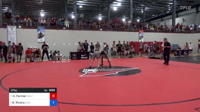 57 kg Round Of 16 - Charlie Farmer, West Point Wrestling Club vs Nicolar Rivera, Wisconsin Regional Training Center