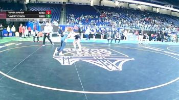 Girls-130 lbs Cons. Round 3 - Avery Lynch, Plainwell (Girls) vs Sara Baker, Hastings (Girls)