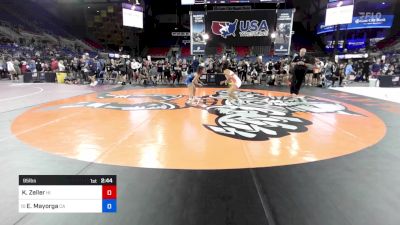 95 lbs Cons 8 #1 - Kaylie Zeller, HI vs Emily Mayorga, CA