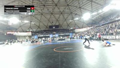 Boys 4A 106 lbs Champ. Round 2 - Braxton Baker, Tahoma vs Rivaldo Lopez, Eisenhower