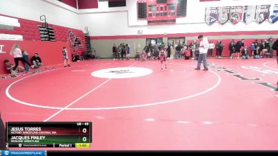 49 lbs Semifinal - Jesus Torres, Victory Wrestling-Central WA vs Jacques Finley, Spokane Wrestling