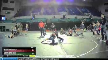 60 lbs Semis (4 Team) - Caden Massey, Team Bear Wrestling Club Navy vs Letti Brooks, Team Bear Wrestling Club Red