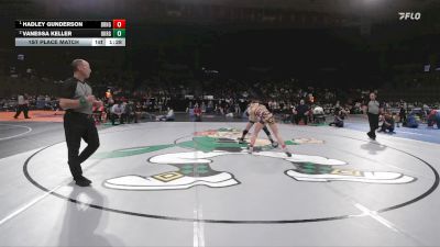 4A/3A/2A/1A Girls 115 1st Place Match - Hadley Gunderson, Burns Girls vs Vanessa Keller, Oakridge Girls