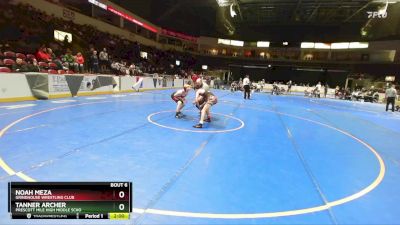 125 lbs Champ. Round 1 - Tanner Archer, Prescott Mile High Middle Scho vs Noah Meza, Grindhouse Wrestling Club