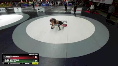 126 lbs Quarterfinal - Charles Sadek, California vs Eliel Santiago, Infinity Wrestling