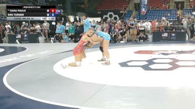 130 lbs Cons. Rd Of 16 - Sara Pauls, New York vs Dru Turner, Oklahoma