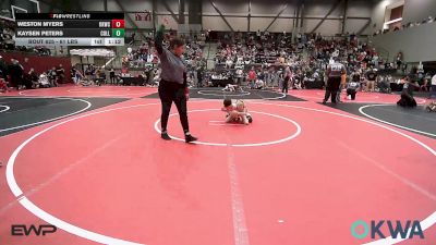 61 lbs Semifinal - Weston Myers, Keystone Kids Wrestling Club vs Kaysen Peters, Collinsville Cardinal Youth Wrestling