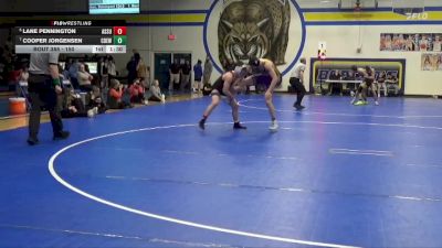 150 lbs Cons. Semi - Cooper Jorgensen, Central DeWitt vs Lane Pennington, Assumption, Davenport