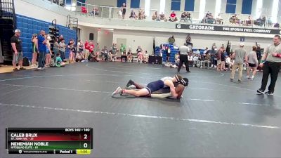 140 lbs Quarterfinal - Nehemiah Noble, Hitsquad Elite vs Caleb Brux, St. John WC