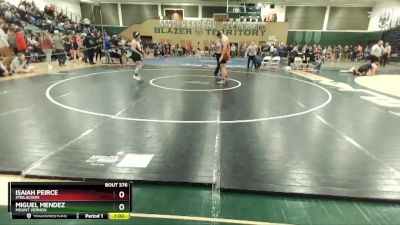 190 lbs Cons. Round 3 - Isaiah Peirce, Steilacoom vs Miguel Mendez, Mount Vernon