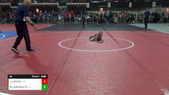 46 lbs Quarterfinal - James Irvine, Moses Lake Wrestling Club vs Mark Johnston Iii, Butte Wrestling Club