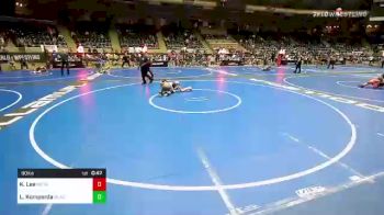 90 lbs Consi Of 4 - Keanu Lee, Metro Wrestling Club vs Landon Komperda, Black Fox Academy