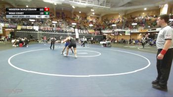 215 lbs Cons. Round 3 - Noah Couey, Leon Bluestem HS vs Houston Schletzbaum, Effingham-Atchison Co Community HS