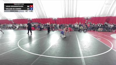126 lbs Semifinal - Aidan Gruenenfelder, RT Elite Wrestling vs William Du Chemin, B.A.M. Training Center