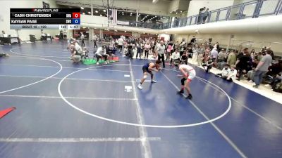 120 lbs Cons. Round 2 - Kaysan Page, Stallions Wrestling Club vs Cash Christensen, Sanderson Wrestling Academy