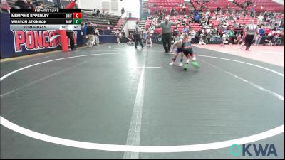 43 lbs Semifinal - Memphis Epperley, Smith Wrestling Academy vs Weston Atkinson, Honey Badgers Wrestling Club
