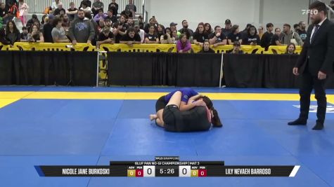 Lily Nevaeh Barroso vs Nicole Jane Burkoski 2026 Pan IBJJF Jiu-Jitsu No-Gi Championship